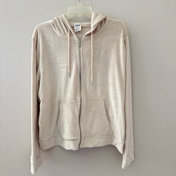 Victoria’s Secret Pink VELOUR SWEATSHIRT WITH SOFT TOUCH Size XL Y2K tracksuit - Picture 1 of 8